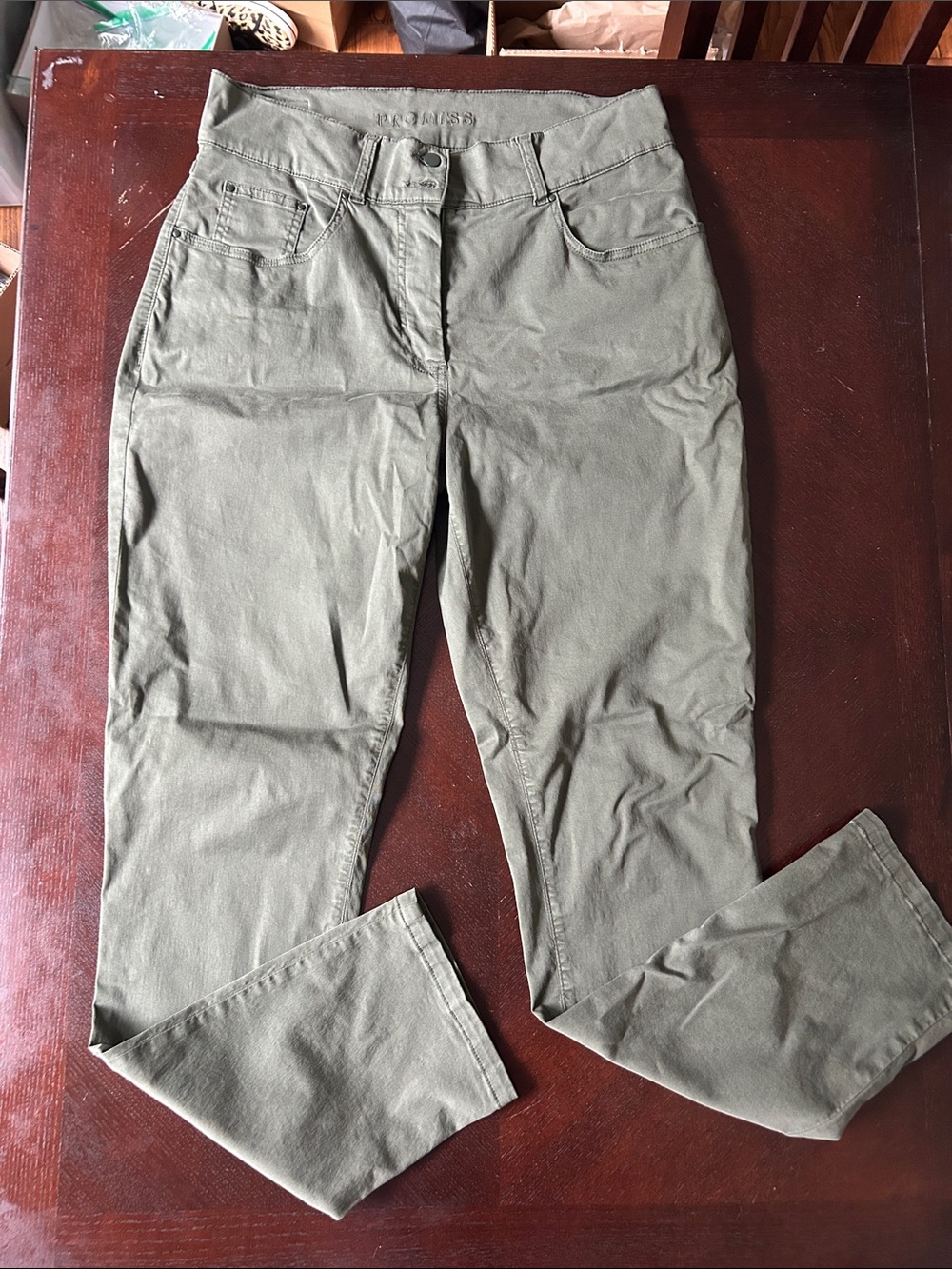 J. Crew Olive Green Straight-Leg Jeans